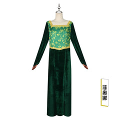 Fiona Princess Shrek Gruenes Prinzessinnenkleid Cosplay Kostuem Damen