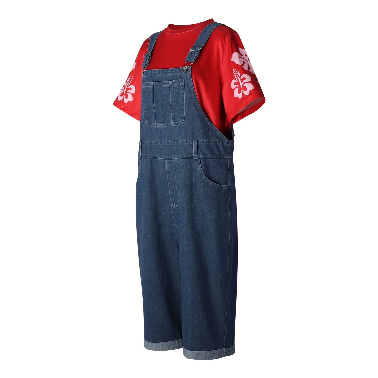 Stitch Cowgirl Lilo & Stitch Denim Latzhose Set Cosplay Kostuem Damen