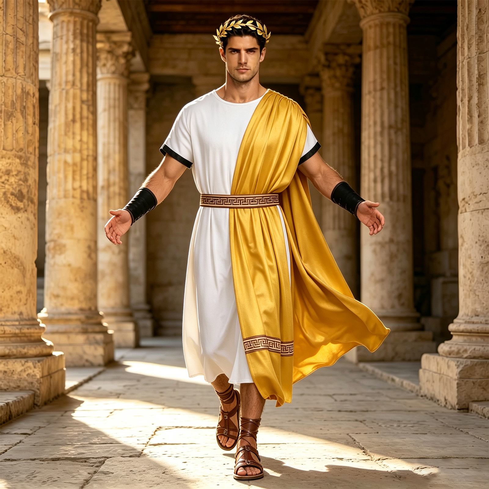 Griechische Toga – Apollo, Cäsar, Priester & Poseidon, HERREN