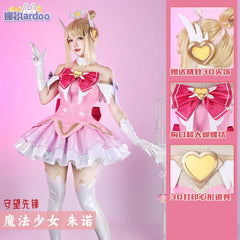 Juno Magical Girl Overwatch Magical-Girl-Kleid Cosplay Kostuem Damen Rosa