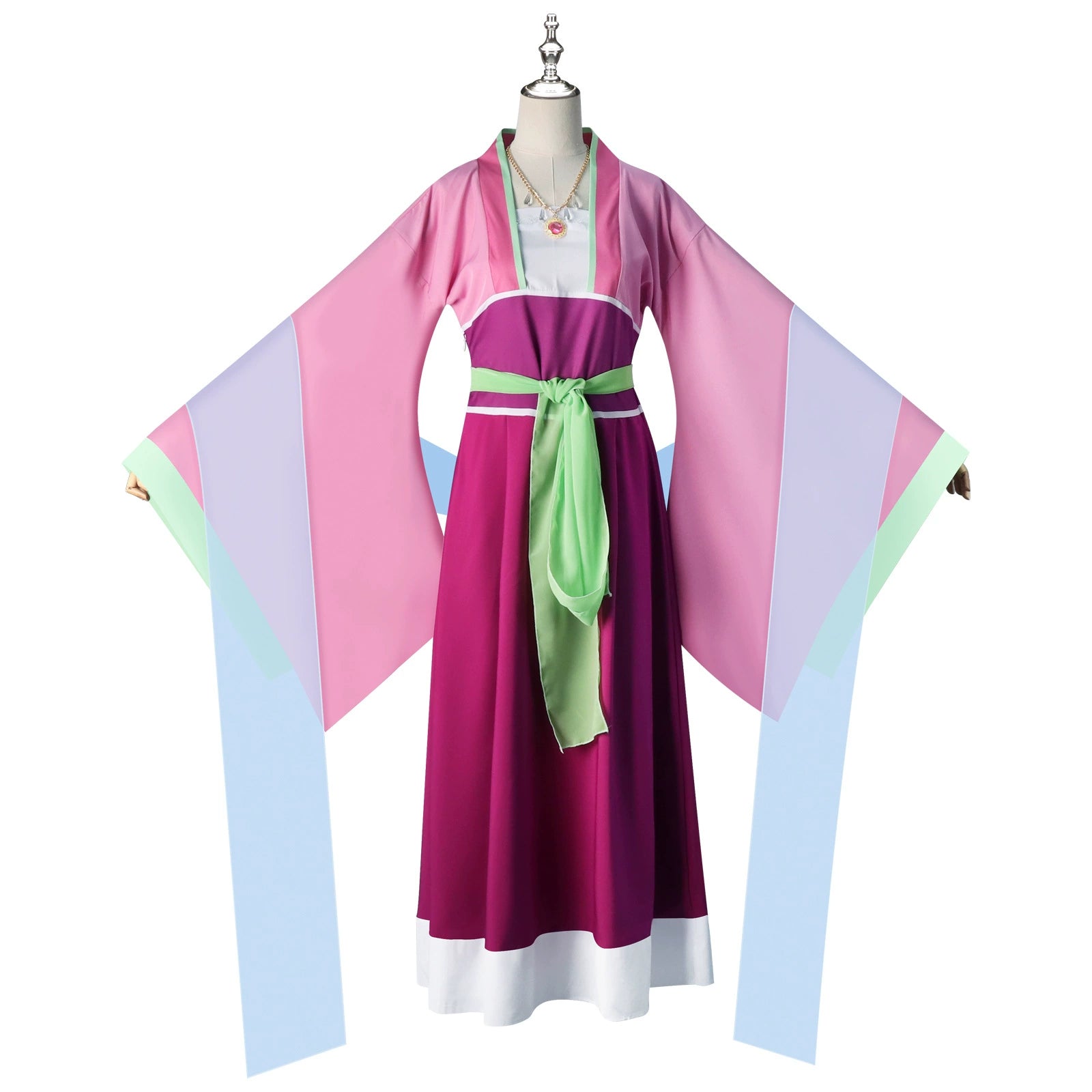 Maomao The Apothecary Diaries Fest-Hanfu Cosplay Kostuem Damen Rosa Violett