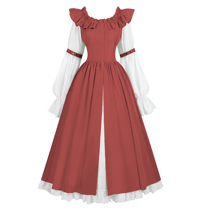 Feenkleid Weinrot – langes Festival-Kleid für Sommerfest, DAMEN