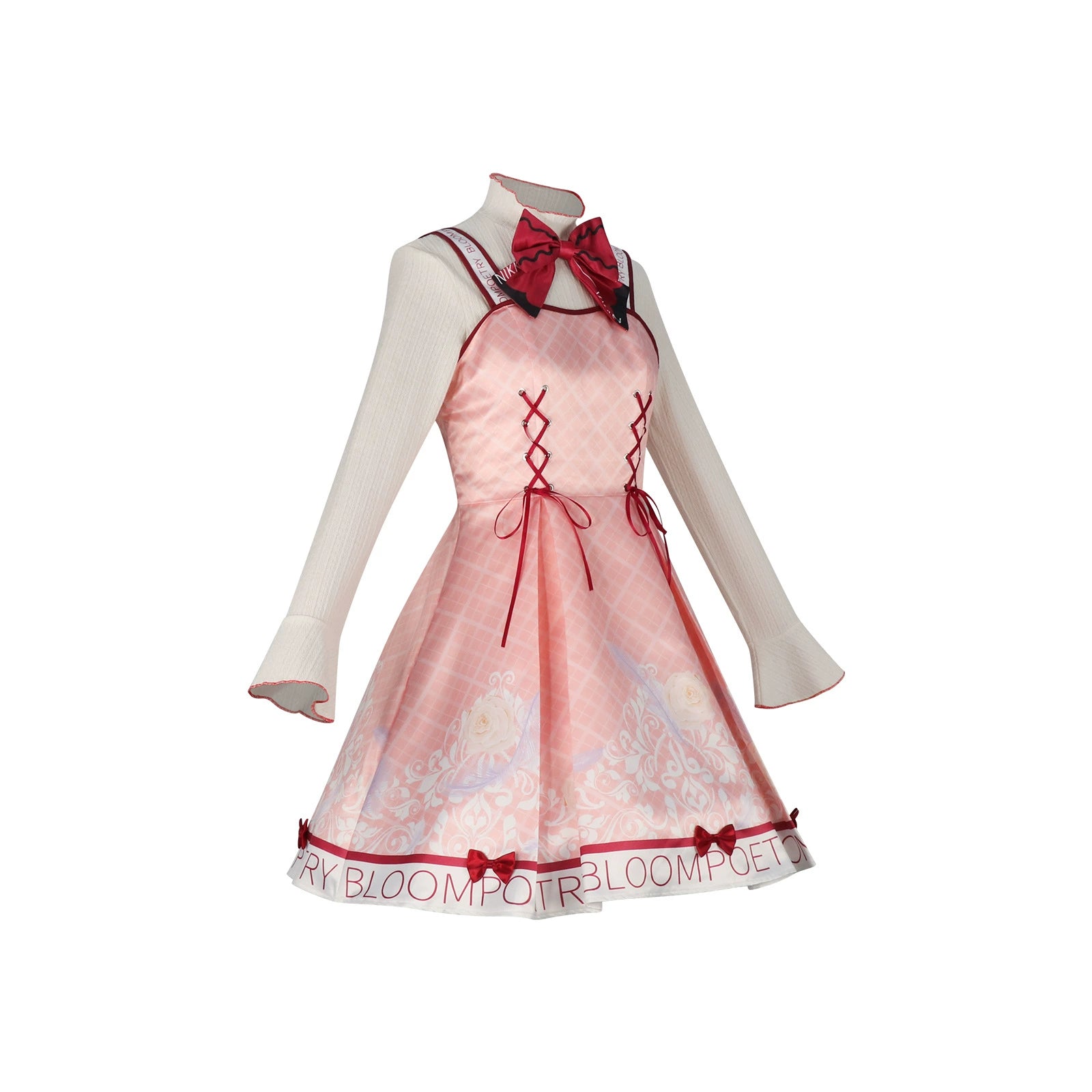 Poetic Bloom Shining Nikki Pinkes Blumenkleid Cosplay Kostuem Damen