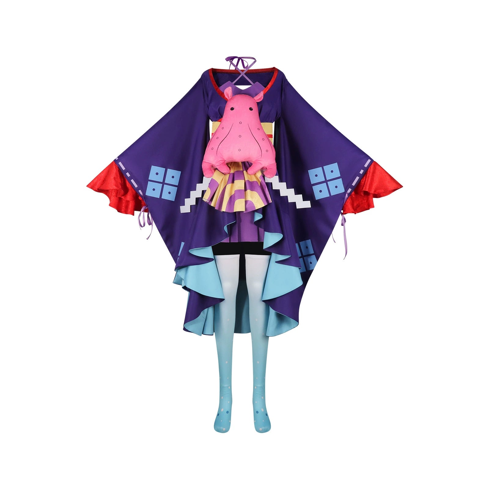 Tsukimi Kaguya Bühnen-Kimono Cosplay Kostuem Damen Lila