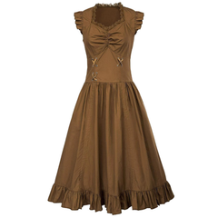Viktorianisches Kleid ärmellos – Rüschenkleid, DAMEN