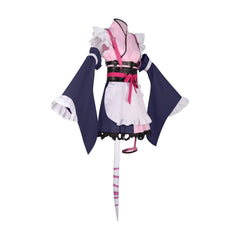 Noi Kaguya Maid-Kimono Cosplay Kostuem Damen Rosa Lila