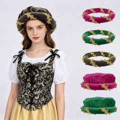 Gepolsterte Mittelalter-Haube – Renaissance Kopfbedeckung, Einheitsgröße