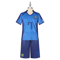 Michael Kaiser Blue Lock Fußball-Trikot Cosplay Kostuem Damen Weiß Blau