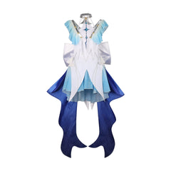 Shorekeeper Wuthering Waves Außergewöhnliches Kleid Cosplay Kostuem Damen Weiß Blau