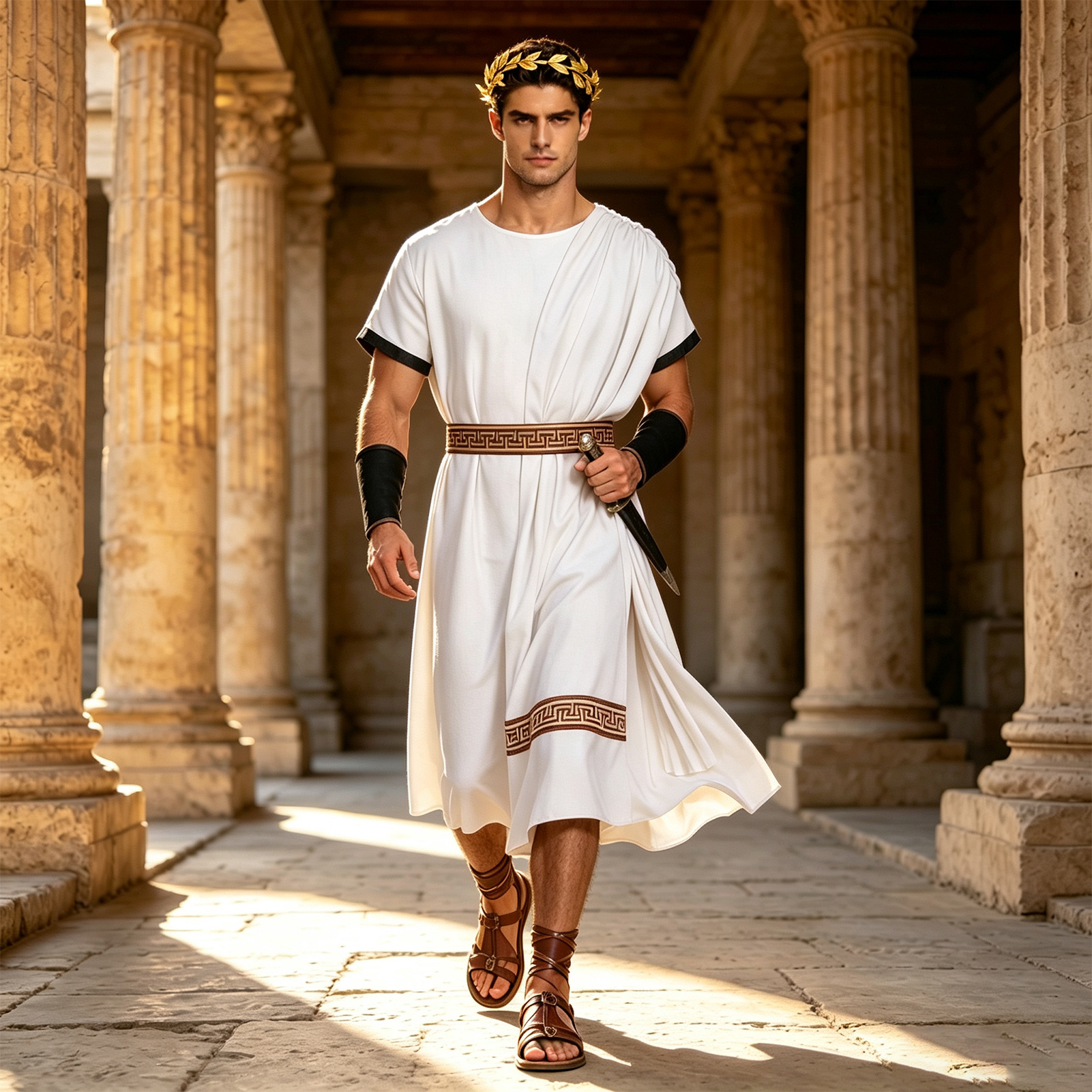 Griechische Toga – Apollo, Cäsar, Priester & Poseidon, HERREN