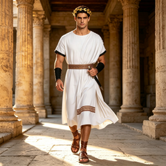 Griechische Toga – Apollo, Cäsar, Priester & Poseidon, HERREN