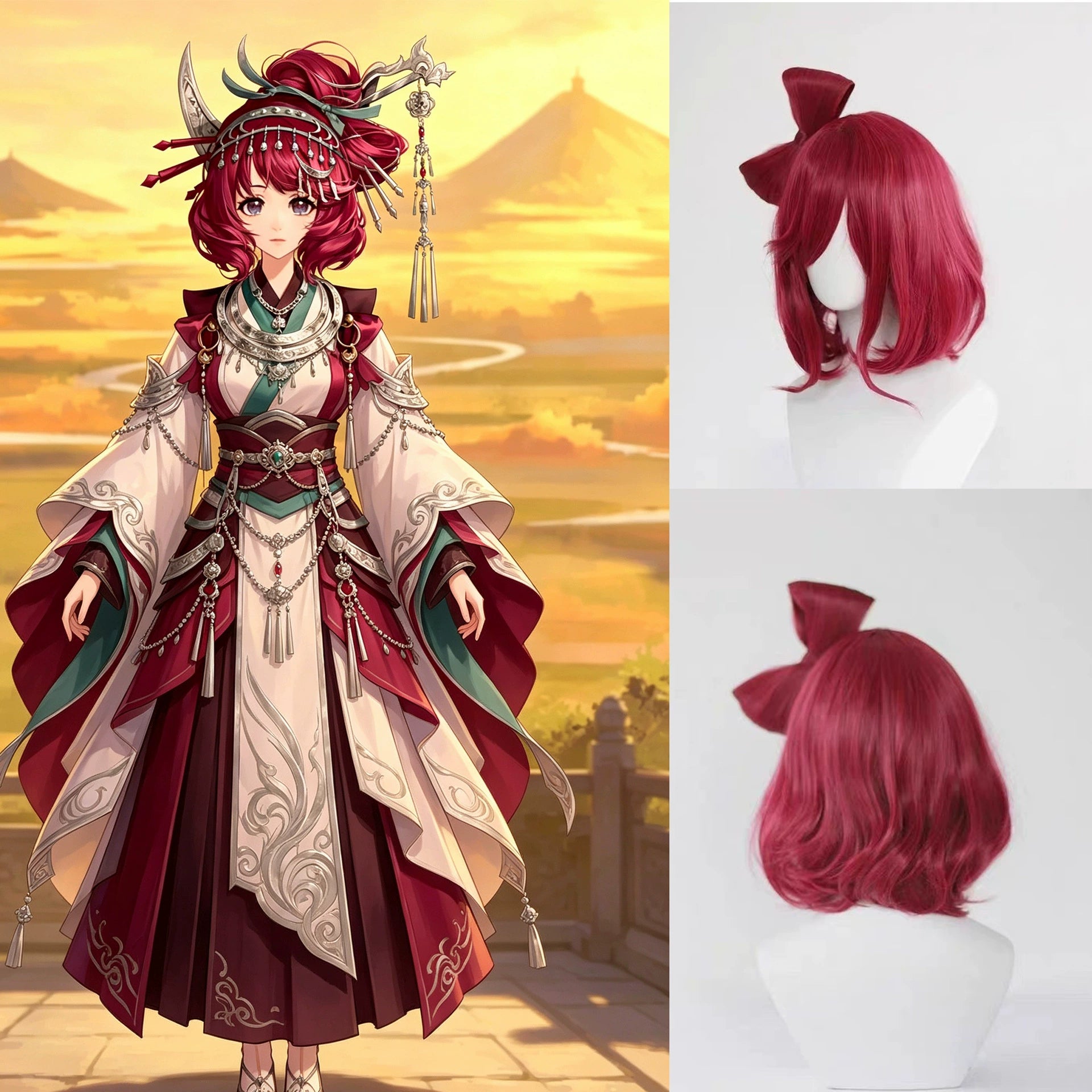 Huangyueying Cosplay Peruecke Damen