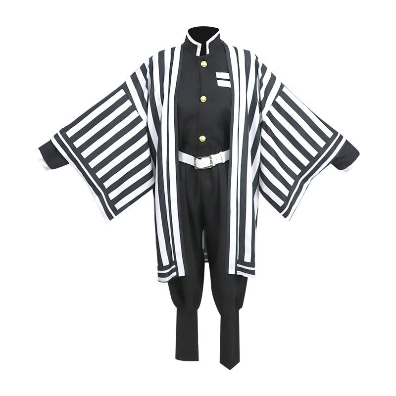 Obanai Iguro Demon Slayer Jäger-Uniform Cosplay Kostuem Damen Schwarz