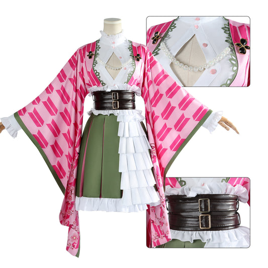 Demon Slayer Mitsuri Cosplay Kostüm Set zum fünfjährigen Jubiläum