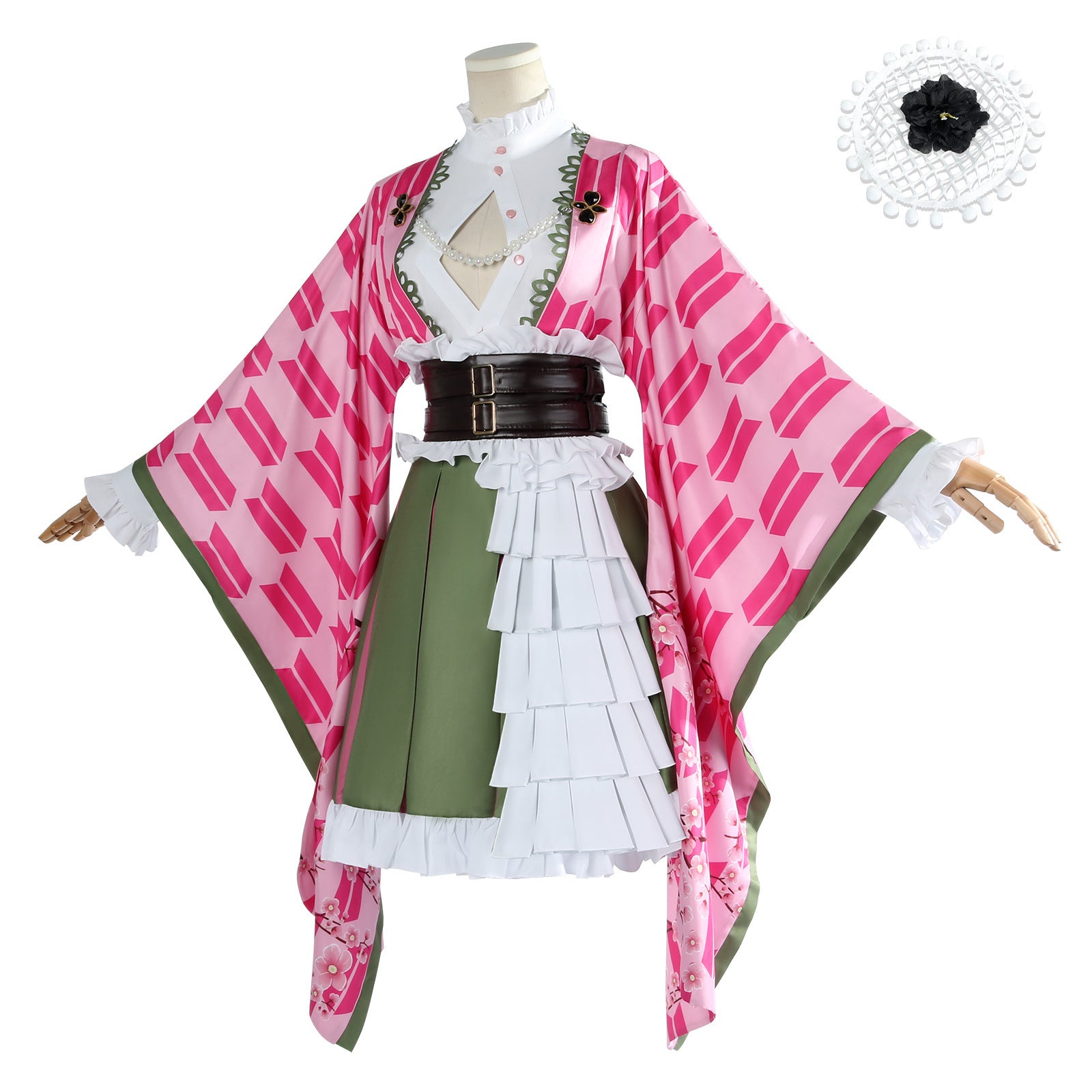 Demon Slayer Mitsuri Cosplay Kostüm Set zum fünfjährigen Jubiläum