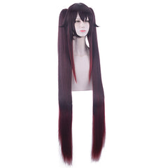 Genshin Impact  Hutao zweizöpfiger Verlauf Cosplay-Perücke 120cm
