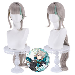 Genshin Impact Lynette natürliche Strähnchen Cosplay-Perücke 100cm