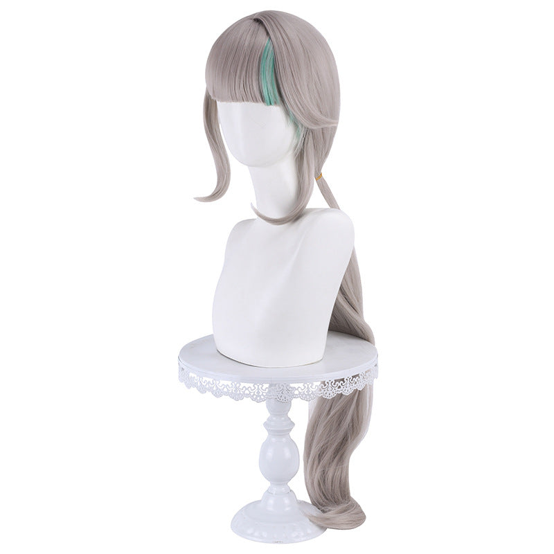 Genshin Impact Lynette natürliche Strähnchen Cosplay-Perücke 100cm
