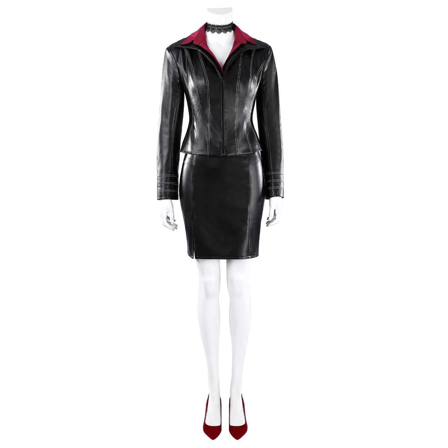 Survival Horror Lederjacke Cosplay Kostüm Set Damen