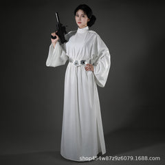 Sci-Fi Princess weiße Kleidung Cosplay Kostüm Set
