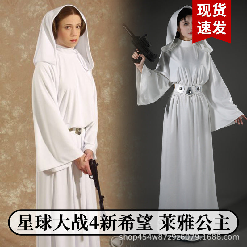 Sci-Fi Princess weiße Kleidung Cosplay Kostüm Set