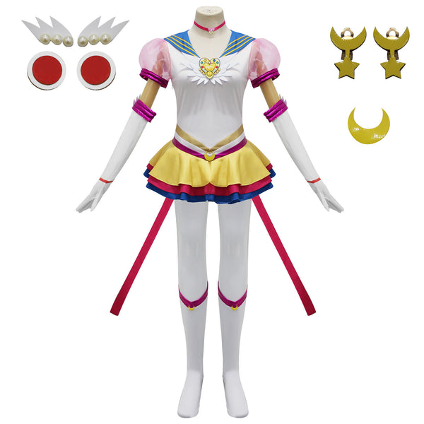 Sailor Moon Usagi Cosplay Kostüm – 11-teiliges Set Für Super S Combat, In US-Größen