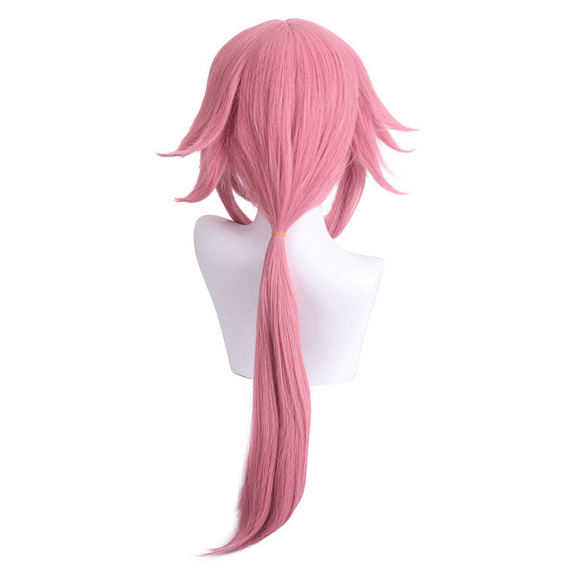 Genshin Impact Yae Miko rosa Perücke 75cm