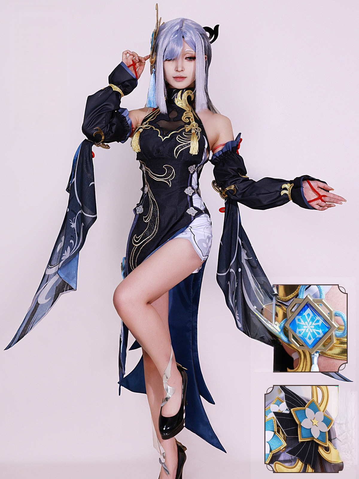 Genshin Impact Shenhe Kostüm Set