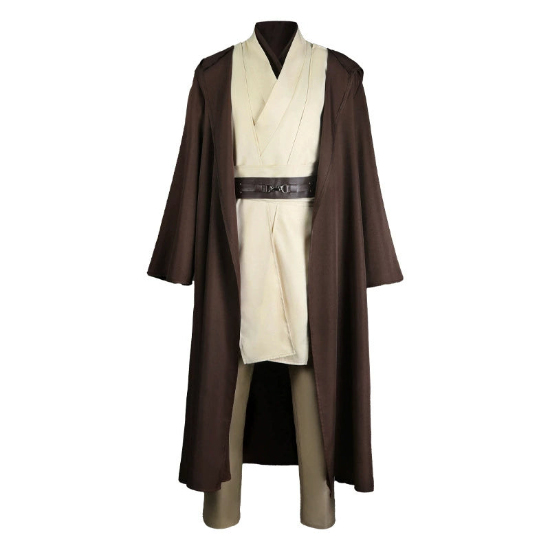 Obi-Wan Kenobi Star Wars Jedi-Robe Cosplay Kostuem Damen Braun