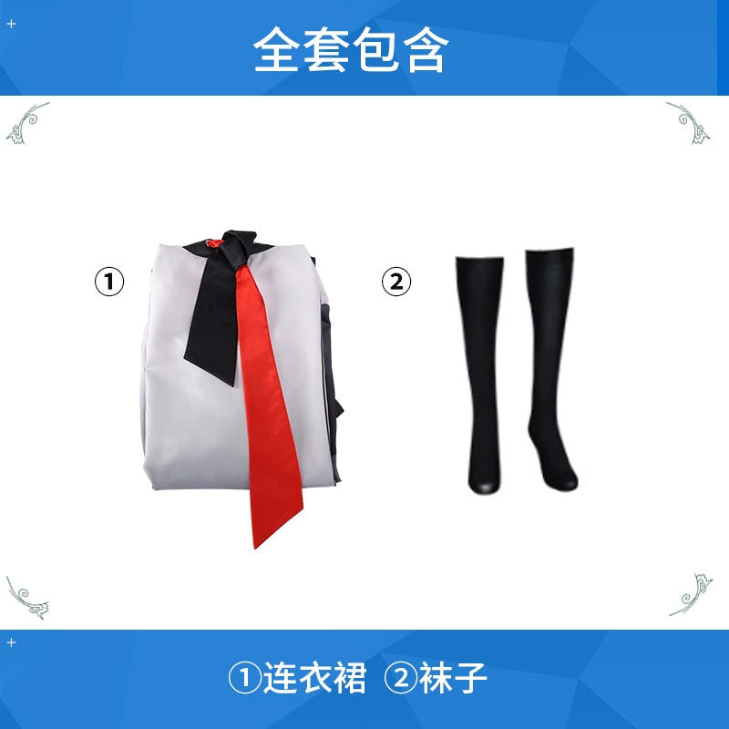 Yoisaki Kanade Project Sekai Bühnen-Outfit Cosplay Kostuem Damen Weiß Blau