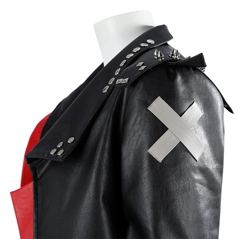 Vi League of Legends Lederjacken-Outfit Cosplay Kostuem Damen Schwarz