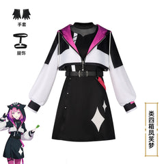 Otori Emu Project Sekai Bühnen-Outfit Cosplay Kostuem Damen Rosa Gelb