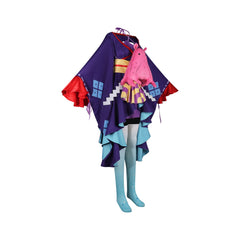 Tsukimi Kaguya Bühnen-Kimono Cosplay Kostuem Damen Lila