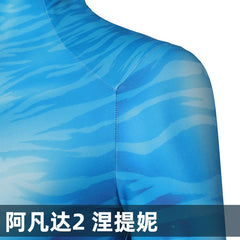 Neytiri Avatar Bodysuit Cosplay Kostuem Damen Blau