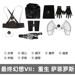Sephiroth Final Fantasy VII Mantel-Kostuem Cosplay Damen Schwarz