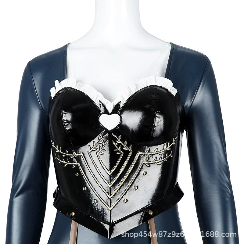 Hulkenberg Metaphor ReFantazio Ruestung Cosplay Kostuem Damen Schwarz Blau