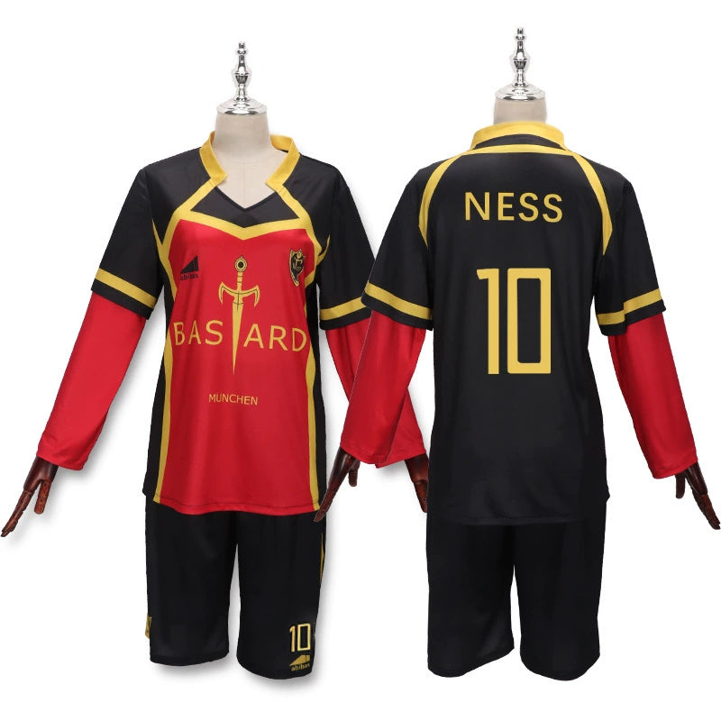Yoichi Isagi Blue Lock Fußball-Trikot Cosplay Kostuem Damen Blau