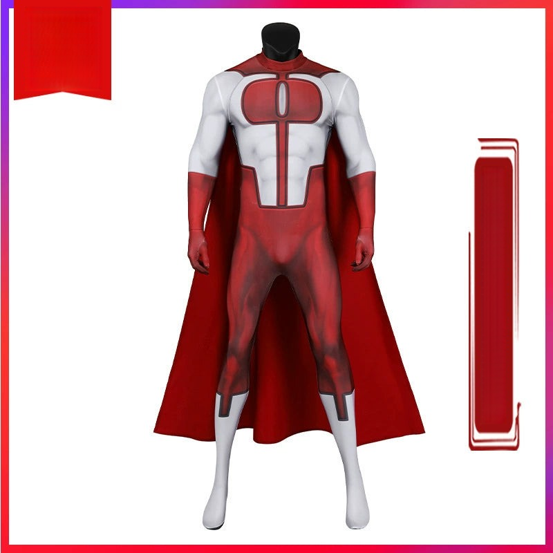 Omni-Man Mortal Kombat Kampfanzug Cosplay Kostuem Damen Rot