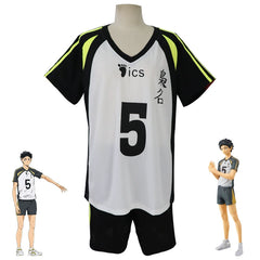 Akaashi und Bokuto Haikyuu Volleyball-Jersey Cosplay Kostuem Damen