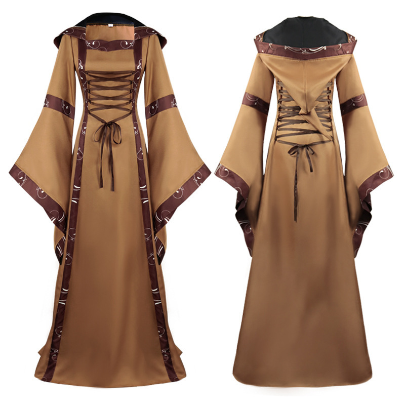 Kapuzen-Renaissance-Kleid – 5 Modelle inkl. Bodenhöhe, DAMEN