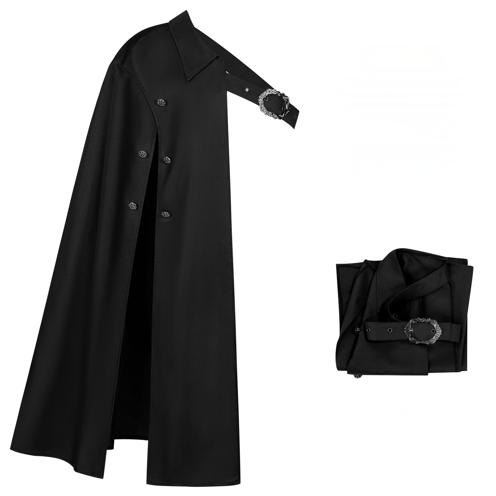 Steampunk-Einseitumhang – Schultercape mit Kragen, UNISEX