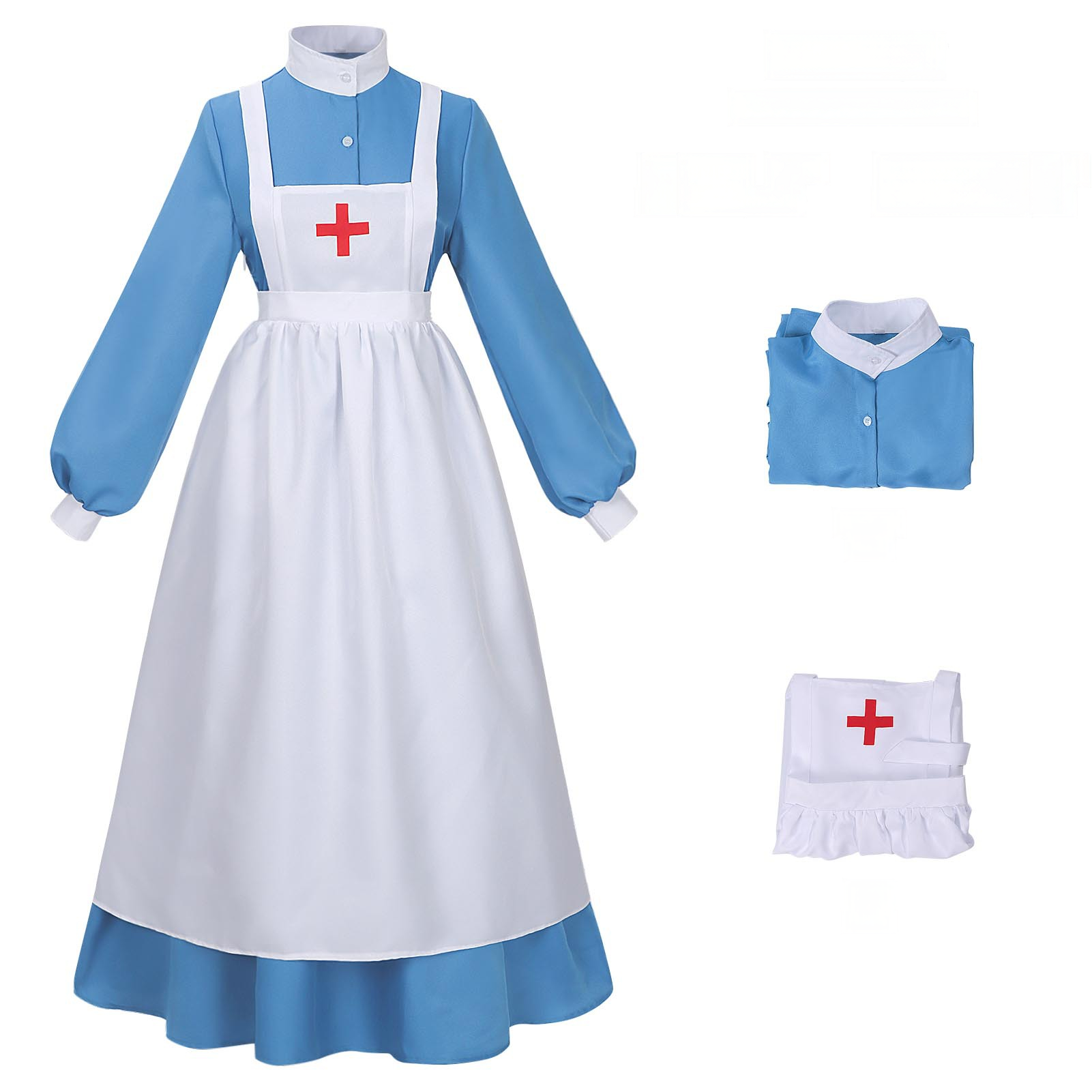 Bürgerkrieg-Schwester – historisches 1860er Pflegekleid, DAMEN