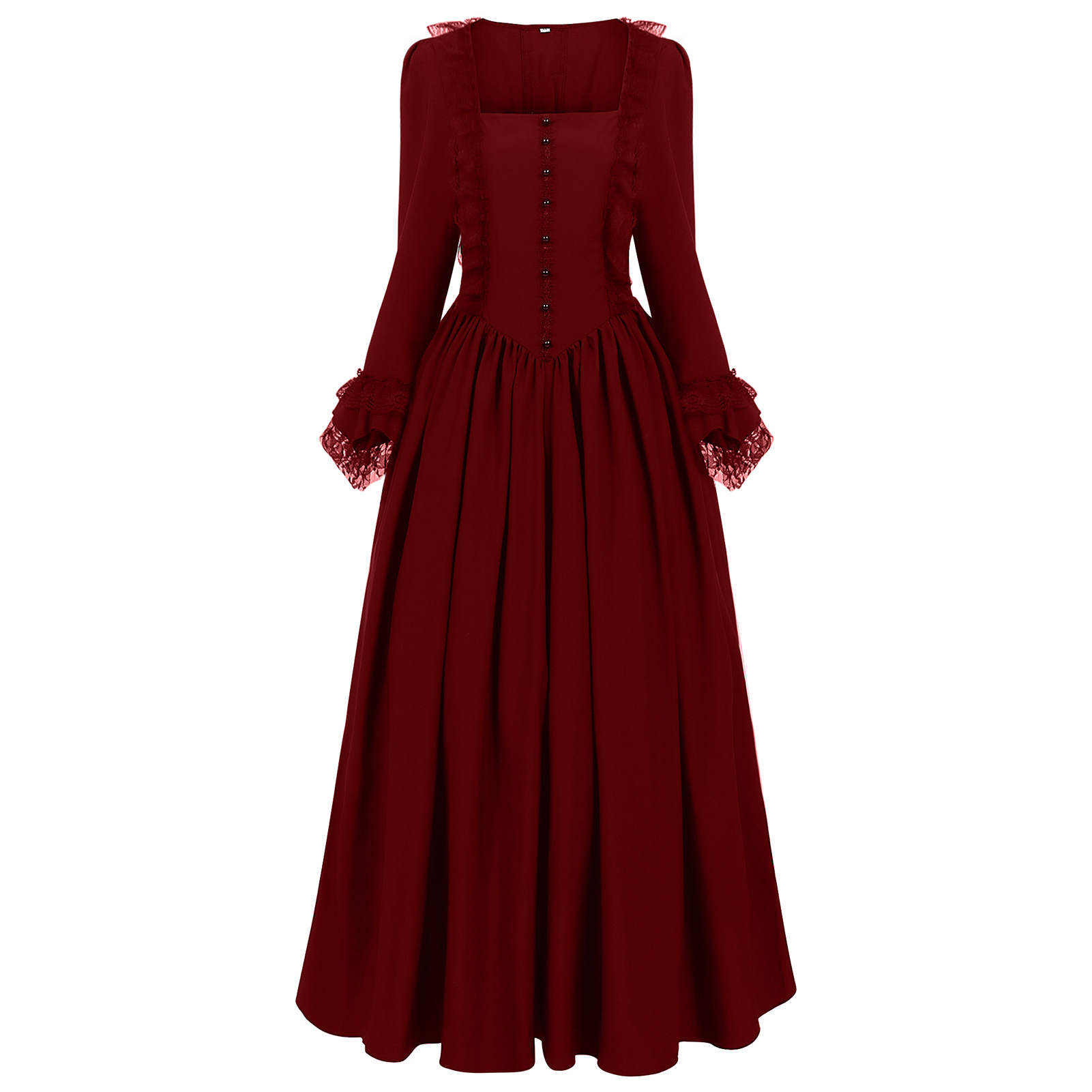 Renaissance-Kleid Modell 6 – rotes Hofgewand, DAMEN