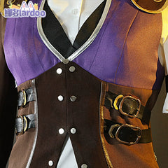 Caitlyn League of Legends Uniform-Set Cosplay Kostuem Damen Lila