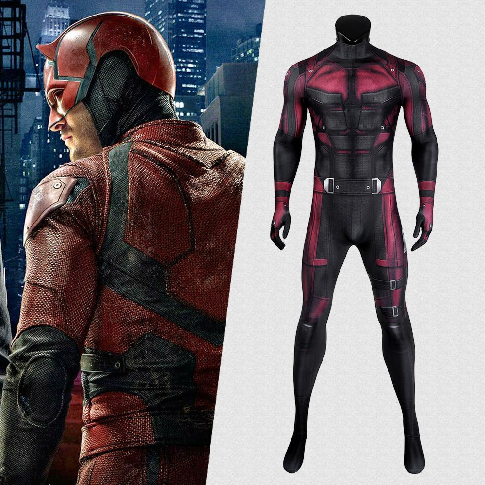 Daredevil Matt Cosplay Costume Jersey Printed Jumpsuit