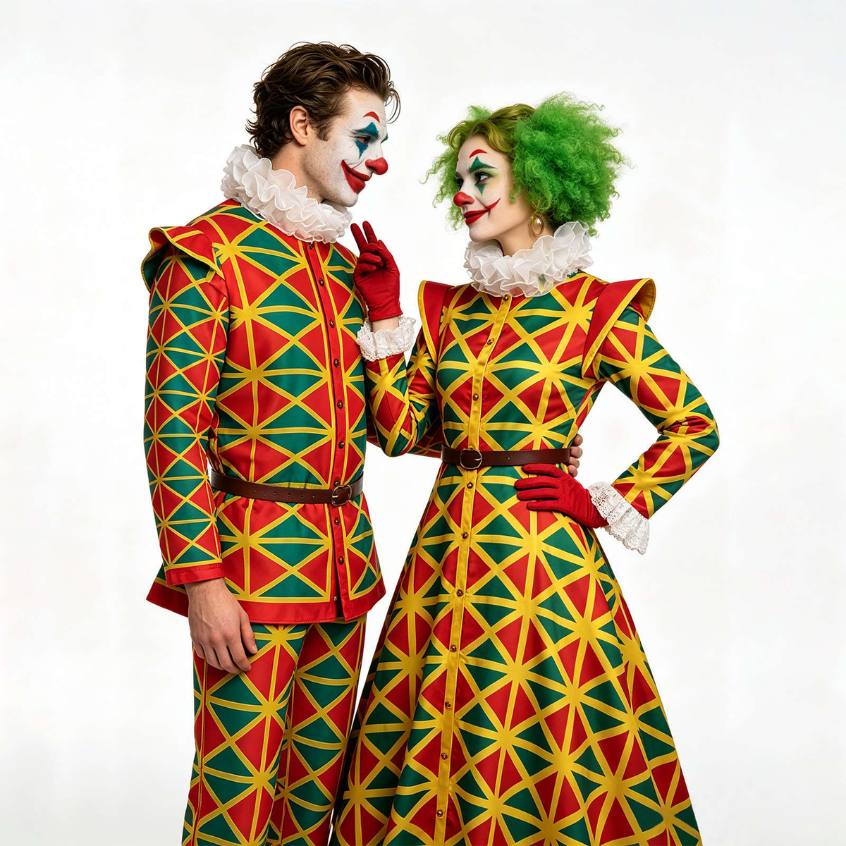 Zirkus-Paar-Kostüm – Clown-Duo für Halloween, UNISEX