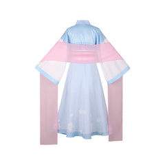 Takanashi Hoshino Blue Archive Hanfu-Kleid Cosplay Kostuem Damen Weiß