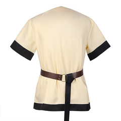 Schlitzsaum-Hemd SALE – Renaissance Kurzarm-Hemd, HERREN