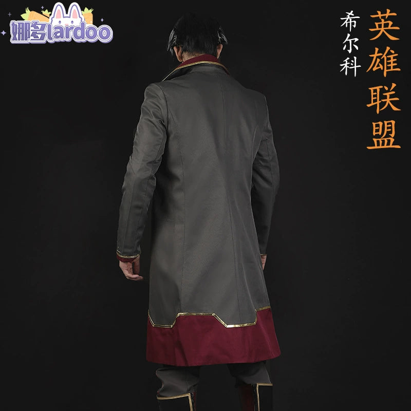 Silco League of Legends Unternehmer-Outfit Cosplay Kostuem Damen Grau