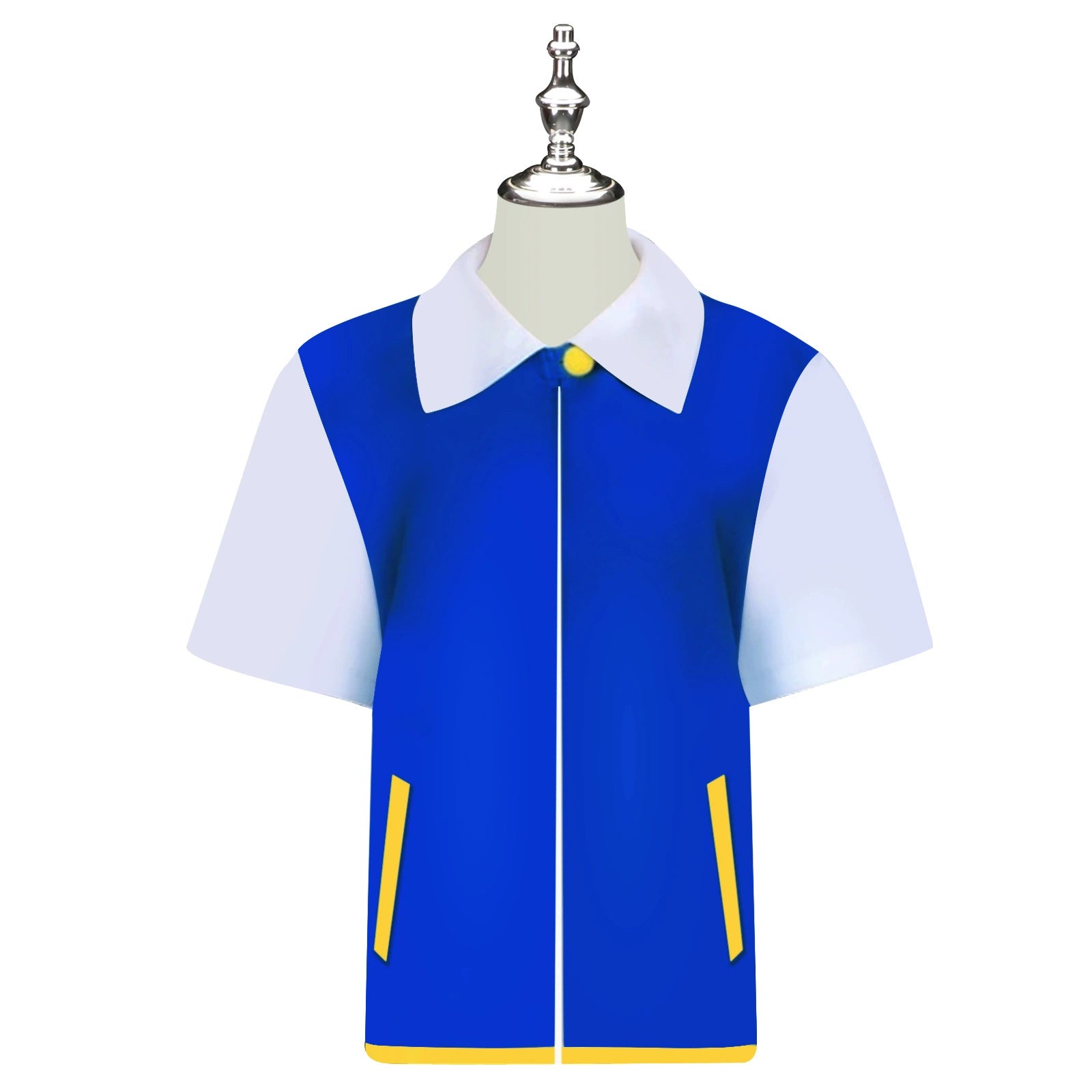 Ash Ketchum Pokémon Blaue Jacke Set Cosplay Kostuem Damen